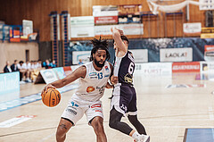 Basketball, Basketball Superliga 2023/24 , VF 2, Oberwart Gunners, Gmunden Swans, Kris Monroe (13), Daniel Friedrich (6)