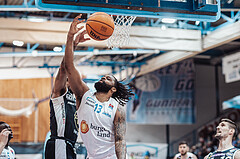 Basketball, Basketball Superliga 2023/24 , VF 2, Oberwart Gunners, Gmunden Swans, Trey Moses (24), Kris Monroe (13)