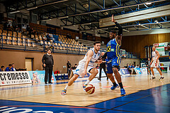 Basketball, bet-at-home Basketball Superliga 2020/21, Grunddurchgang, 12. Runde, Oberwart Gunners, UBSC Graz, Ignas Fiodorovas (5)