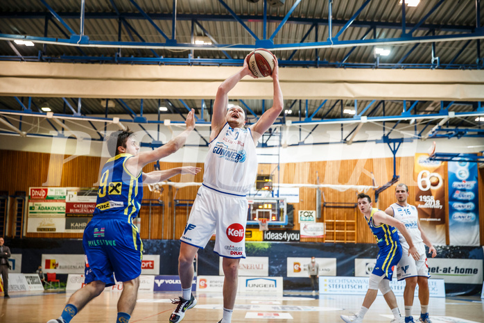 Basketball, bet-at-home Basketball Superliga 2020/21, Grunddurchgang, 12. Runde, Oberwart Gunners, UBSC Graz, Sebastian Käferle (7)