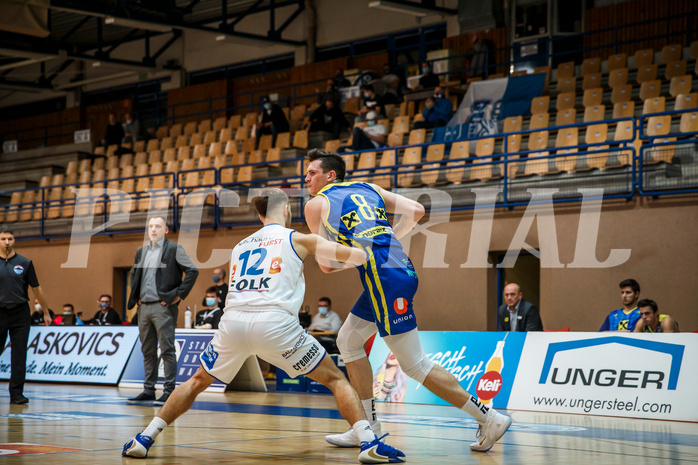 Basketball, bet-at-home Basketball Superliga 2020/21, Grunddurchgang, 12. Runde, Oberwart Gunners, UBSC Graz, Nicholas McGlynn (8)