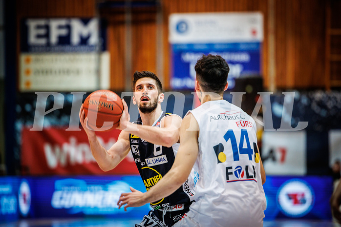 Basketball, Basketball Austria Cup 2022/23, Halbfinale 1, Oberwart Gunners, Gmunden Swans, Daniel Friedrich (6)