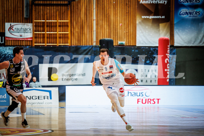 Basketball, Basketball Austria Cup 2022/23, Halbfinale 1, Oberwart Gunners, Gmunden Swans, Edi Patekar (9)