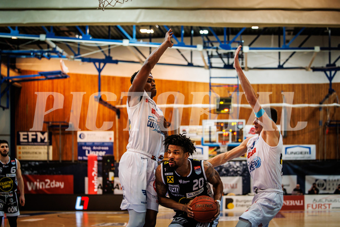 Basketball, Basketball Austria Cup 2022/23, Halbfinale 1, Oberwart Gunners, Gmunden Swans, U. King (20)