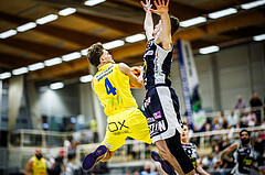 Basketball, Win2Day Superliga 2023/24, Grunddurchgang 4.Runde, SKN St. Pölten, Gmunden Swans, Felix Angerbauer (4)