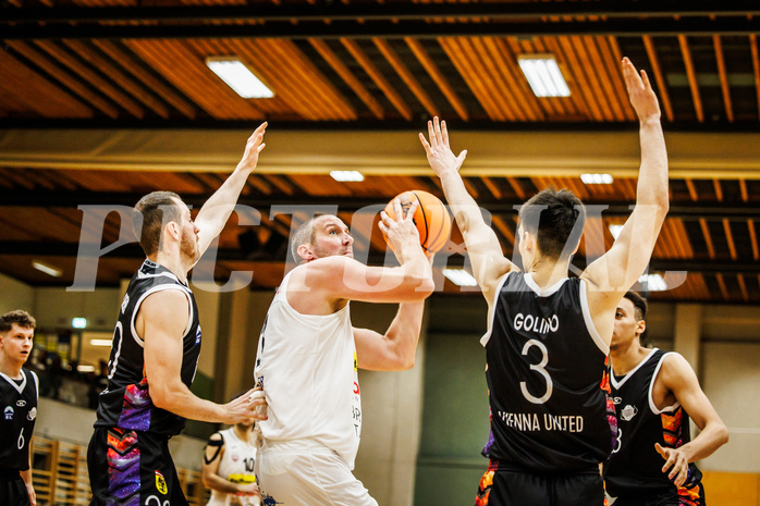 Basketball, Basketball Zweite Liga 2023/24, Grunddurchgang 3.Runde, Mattersburg Rocks, Vienna United, Corey Hallett (13)