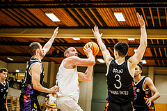 Basketball, Basketball Zweite Liga 2023/24, Grunddurchgang 3.Runde, Mattersburg Rocks, Vienna United, Corey Hallett (13)