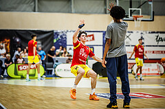 Basketball, Win2Day Superliga 2023/24, Grunddurchgang 4.Runde, SKN St. Pölten, Gmunden Swans, Dimitrije Vukicevic (33)