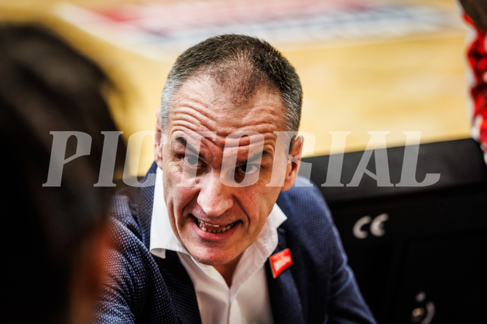 Basketball, win2day Basketball Superliga 2023/24, Halbfinale Spiel 5, Traiskirchen Lions, Oberwart Gunners, Radomir Mijanovic (Head Coach)