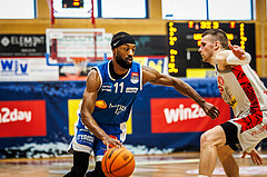 Basketball, win2day Basketball Superliga 2023/24, Halbfinale Spiel 5, Traiskirchen Lions, Oberwart Gunners, Derrek Brooks Jr. (11)