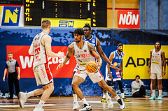 Basketball, win2day Basketball Superliga 2023/24, Halbfinale Spiel 5, Traiskirchen Lions, Oberwart Gunners, Jaquan Lawrence (40)