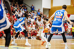 Basketball, win2day Basketball Superliga 2023/24, Halbfinale Spiel 5, Traiskirchen Lions, Oberwart Gunners, Davon Clare (5)