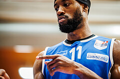 Basketball, win2day Basketball Superliga 2023/24, Halbfinale Spiel 5, Traiskirchen Lions, Oberwart Gunners, Derrek Brooks Jr. (11)