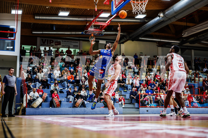 Basketball, Win2Day Superliga 2024/25, 2. Platzierungsrunde, Traiskirchen Lions, Oberwart Gunners, Robert Allen (10)