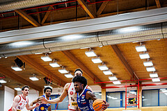 Basketball, Win2Day Superliga 2024/25, 2. Platzierungsrunde, Traiskirchen Lions, Oberwart Gunners, Caleb Fields (4)