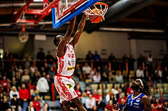 Basketball, Win2Day Superliga 2024/25, 2. Platzierungsrunde, Traiskirchen Lions, Oberwart Gunners, Nelson Haskin (21)