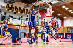 Basketball, Win2Day Superliga 2024/25, 2. Platzierungsrunde, Traiskirchen Lions, Oberwart Gunners, Robert Allen (10), Benedikt Güttl (7)