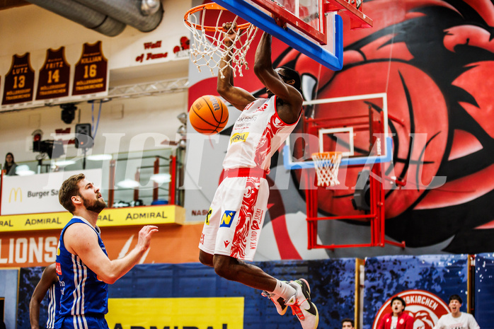 Basketball, Win2Day Superliga 2024/25, 2. Platzierungsrunde, Traiskirchen Lions, Oberwart Gunners, Nelson Haskin (21)
