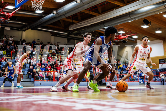 Basketball, Win2Day Superliga 2024/25, 2. Platzierungsrunde, Traiskirchen Lions, Oberwart Gunners, Caleb Fields (4)