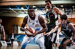 Basketball, ABL 2018/19, Grunddurchgang 1.Runde, Oberwart Gunners, Flyers Wels, Christopher Tawiah (14)