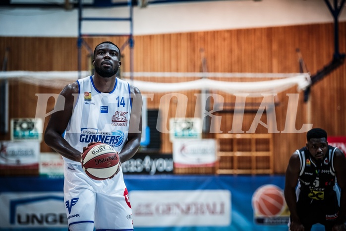 Basketball, ABL 2018/19, Grunddurchgang 1.Runde, Oberwart Gunners, Flyers Wels, Christopher Tawiah (14)