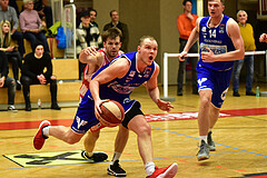 Basketball Superliga 2019/20, Grunddurchgang 12.Runde Flyers Wels vs. Oberwart Gunners, Thomas Csebits (4), Sebastian Käferle (7), Maximilian Schuecker (14) 



