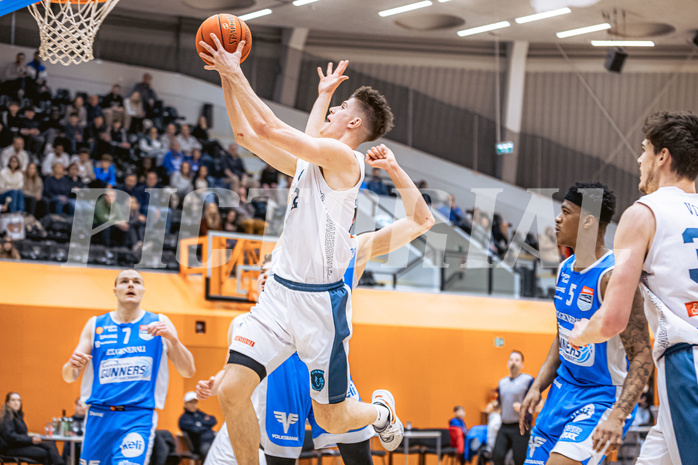 Basketball, Win2Day Superliga 2022/23, Grunddurchgang 19.Runde, Vienna Timberwolves, Oberwart Gunners, Jakob Lohr (12)