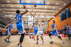 Basketball, Win2Day Superliga 2022/23, Grunddurchgang 19.Runde, Vienna Timberwolves, Oberwart Gunners, Chris Vogt (33)