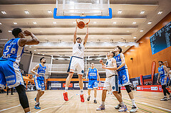 Basketball, Win2Day Superliga 2022/23, Grunddurchgang 19.Runde, Vienna Timberwolves, Oberwart Gunners, Chris Vogt (33)