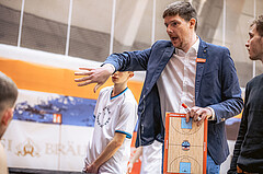 Basketball, Win2Day Superliga 2022/23, Grunddurchgang 19.Runde, Vienna Timberwolves, Oberwart Gunners, Hubert Schmidt (Head Coach)
