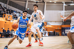 Basketball, Win2Day Superliga 2022/23, Grunddurchgang 19.Runde, Vienna Timberwolves, Oberwart Gunners, Derek Hanes (14), Chris Vogt (33)