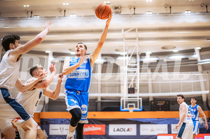 Basketball, Win2Day Superliga 2022/23, Grunddurchgang 19.Runde, Vienna Timberwolves, Oberwart Gunners, Brock Gardner (10)