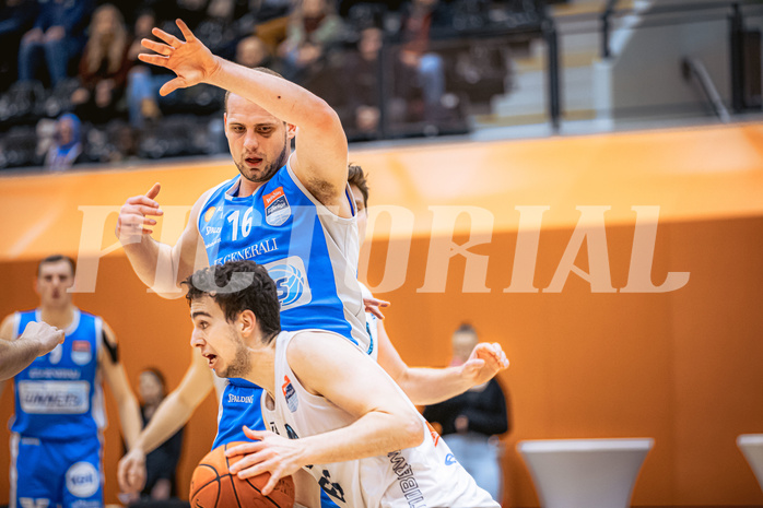 Basketball, Win2Day Superliga 2022/23, Grunddurchgang 19.Runde, Vienna Timberwolves, Oberwart Gunners, Renato Poljak (16), Paul Rotter (66)