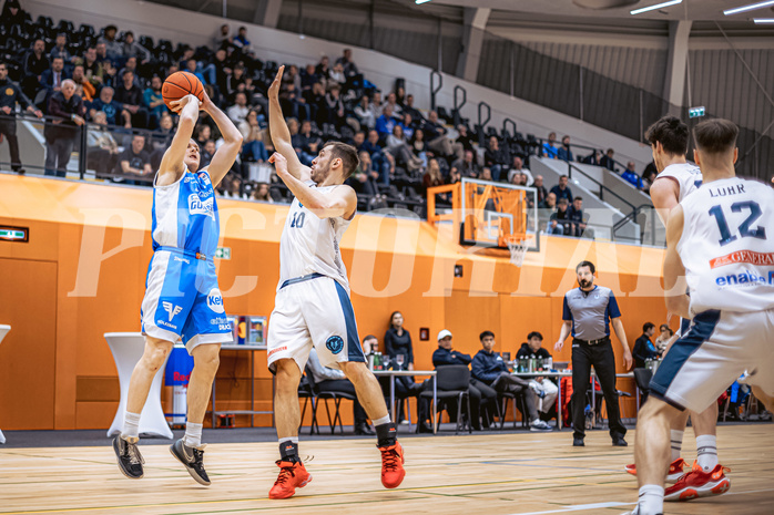 Basketball, Win2Day Superliga 2022/23, Grunddurchgang 19.Runde, Vienna Timberwolves, Oberwart Gunners, Sebastian Käferle (7)