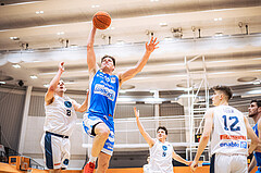 Basketball, Win2Day Superliga 2022/23, Grunddurchgang 19.Runde, Vienna Timberwolves, Oberwart Gunners, Brock Gardner (10)