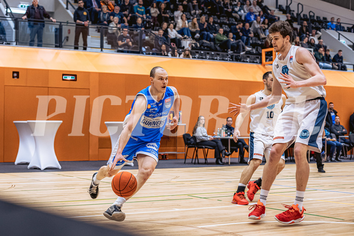 Basketball, Win2Day Superliga 2022/23, Grunddurchgang 19.Runde, Vienna Timberwolves, Oberwart Gunners, Sebastian Käferle (7)