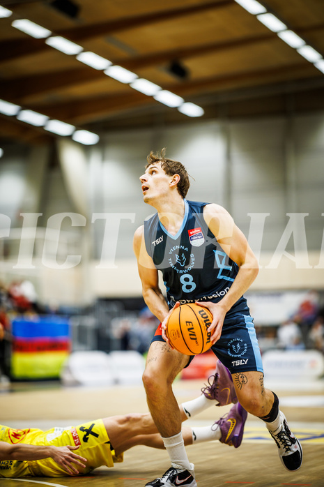 Basketball, Win2Day Superliga 2023/24, Grunddurchgang 6.Runde, SKN St. Pölten, Vienna Timberwolves, Elias Wlasak (8)
