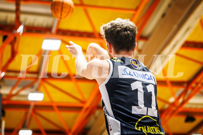 Basketball, win2day Basketball Superliga 2023/224, Grunddurchgang Runde 6, BBC Nord Dragonz, Gmunden Swans, Lukas Schartmüller (11)