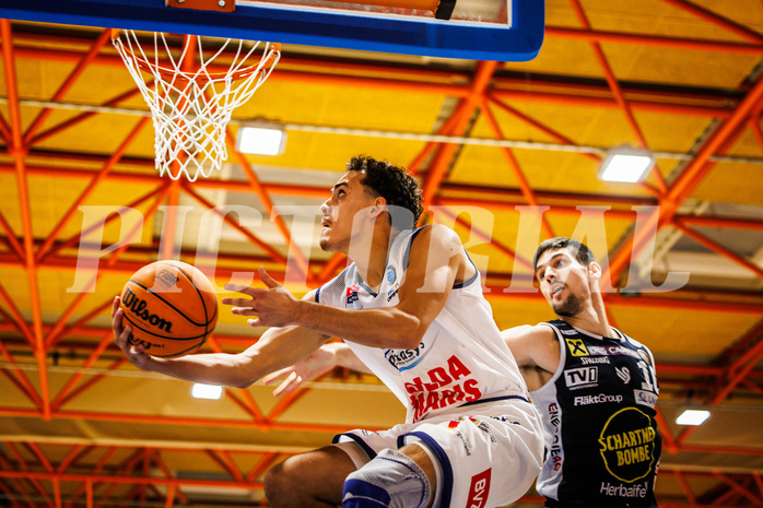 Basketball, win2day Basketball Superliga 2023/224, Grunddurchgang Runde 6, BBC Nord Dragonz, Gmunden Swans, Lukas Hahn (25)