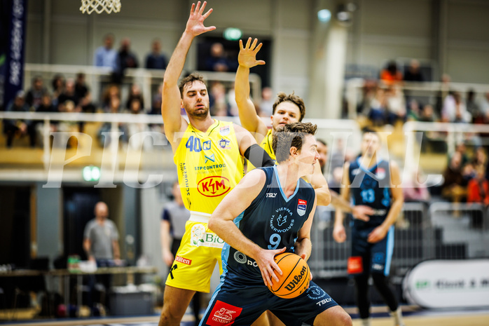 Basketball, Win2Day Superliga 2023/24, Grunddurchgang 6.Runde, SKN St. Pölten, Vienna Timberwolves, Philipp D'Angelo (9)