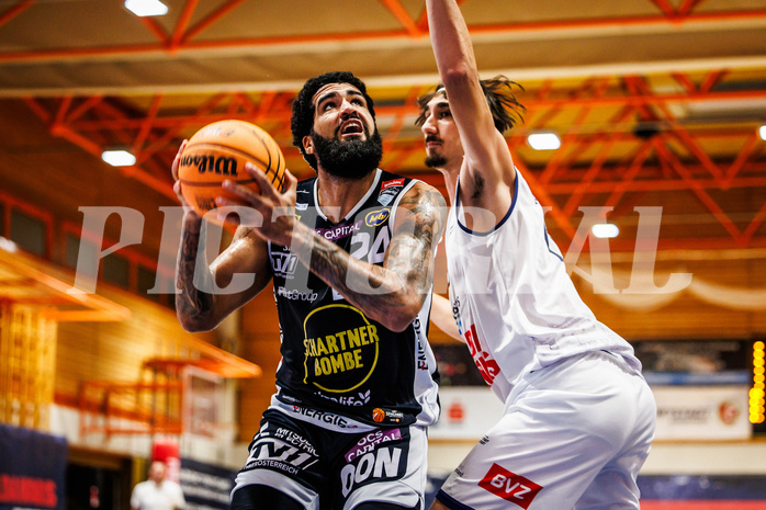 Basketball, win2day Basketball Superliga 2023/224, Grunddurchgang Runde 6, BBC Nord Dragonz, Gmunden Swans, Trey Alex Moses (24)