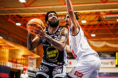 Basketball, win2day Basketball Superliga 2023/224, Grunddurchgang Runde 6, BBC Nord Dragonz, Gmunden Swans, Trey Alex Moses (24)