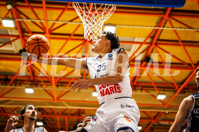 Basketball, win2day Basketball Superliga 2023/224, Grunddurchgang Runde 6, BBC Nord Dragonz, Gmunden Swans, Lukas Hahn (25)