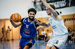 Basketball, Basketball Zweite Liga 2024/25, Viertelfinale Spiel 2, UDW Alligators, Kufstein Towers, Samme Samoro Njie Unger (11), Luis Göd (2)