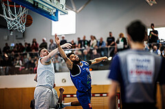 Basketball, Basketball Zweite Liga 2024/25, Viertelfinale Spiel 2, UDW Alligators, Kufstein Towers, Matej Drgon (12), Samme Samoro Njie Unger (11)