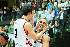Basketball ABL 2012/13 Snickers-Playoff  Finale 5. Spiel BC Zepter Vienna vs. Redwell Gunners Oberwart, Benedikt Danek (9), Ian Boylan (11)











 































