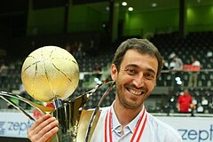 Basketball ABL 2012/13 Snickers-Playoff  Finale 5. Spiel BC Zepter Vienna vs. Redwell Gunners Oberwart, Andrea Maghelli (Coach)











 































