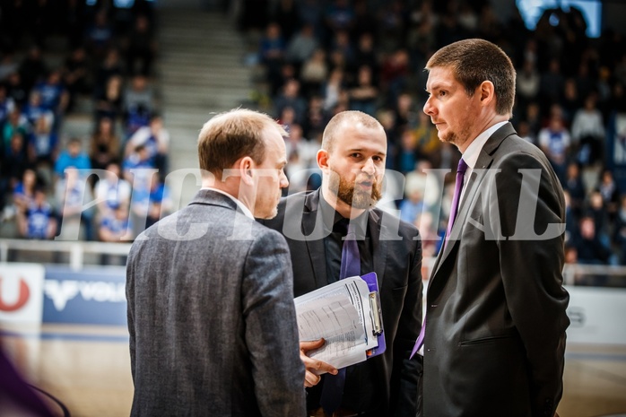 Basketball, ABL 2018/19, Grunddurchgang 33.Runde, Oberwart Gunners, Timberwolves, Hubert Schmidt (Headcoach), Robert Langer (Ass. Coach), Stefan Grassegger (Ass. Coach)