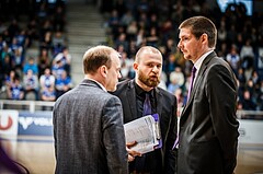 Basketball, ABL 2018/19, Grunddurchgang 33.Runde, Oberwart Gunners, Timberwolves, Hubert Schmidt (Headcoach), Robert Langer (Ass. Coach), Stefan Grassegger (Ass. Coach)