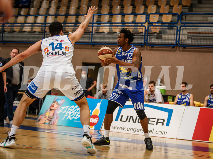 Basketball, bet-at-home Basketball Superliga 2020/21, Platzierungsrunde, 1. Runde, Oberwart Gunners, Gmunden Swans, Stephon Jelks (12)